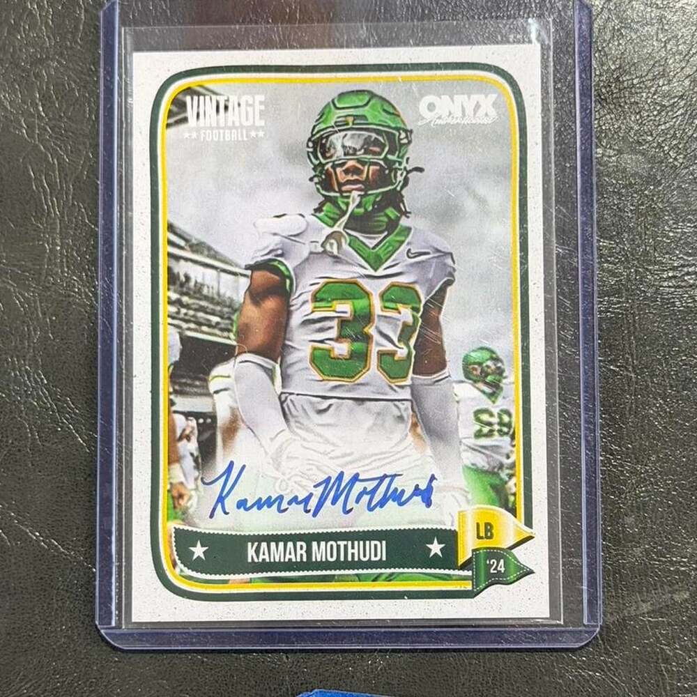 2024 Onyx Vintage Football Kamar Mothudi Rookie Auto Card